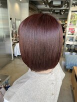 オーガニック リブ 川越(organic+live)&nbsp;20代30代大人可愛いエアリーボブラベンダーピンク艶感