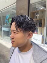 メンズサロン キング 梅田店(Men’s salon K!ng)&nbsp;波巻きツイストスパイラルパーマ/フェザーパーマ/眉毛/メンズ