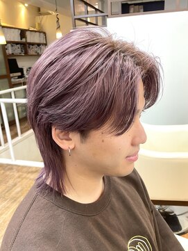 スタジオフォーエイチ(STUDIO 4H) センターパートウルフ/ラベンダーアッシュ/ホワイトブロンド