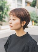 ショート　ショートボブ　ハイライトカラー　縮毛矯正　夏　