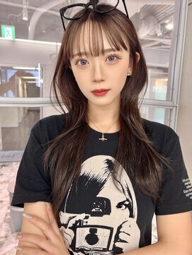 ジーナ 名駅(XENA.) ハッシュボブ/ナチュラルブラウン/ラウンドバング/髪質改善★125