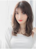 外国人風シースルーバングラテグレージュh4越谷20代30代40代