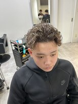 イーラ アメ村店(era)&nbsp;メッシュサーフバックパーマ/メンズ/刈り上げ/眉毛/ツイスト