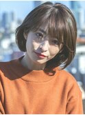 【emu井上信洋】顔まわりレイヤーで大人な丸みショートボブ