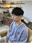 メンズマッシュ×波巻きパーマ