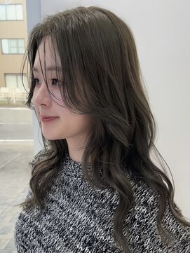 シーン(scene) 【Kurumi】お顔周りも流しやすいトレンドcut♪透明感Olive beige