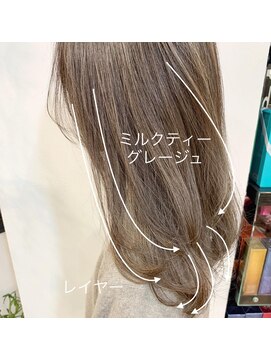 レイラバイアフロート 吉祥寺(Lila by afloat) レイヤー×ミルクティーグレージュ【アフロート小笠原】