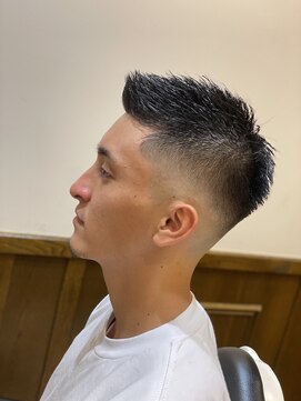 ヒロギンザバーバーショップ 神楽坂店(HIRO GINZA BARBER SHOP) スパイキーショート×スキンフェード