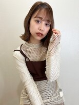 マリアバイアフロート(Maria by AFLOAT)&nbsp;【山田】シースルー前髪キャラメルベージュ外ハネボブ