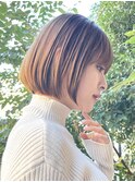 30代40代大人女性/前髪ありショートボブ/ショートヘア/髪質改善
