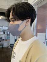 センターパートカルマヘアニュアンスパーマ韓国シャドウパーマ