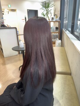 ヘアサロン アウラ(hair salon aura) 暖色カラーカシスレッドチェリーブラウン艶カラー