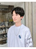 センターパート ウェーブ