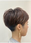 マッシュショート/刈り上げマッシュ/パーマ/ショートヘア