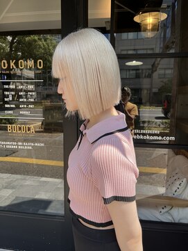 ココモ(KOKOMO) 【三野隼澄】タッセルボブ×ホワイトブロンド