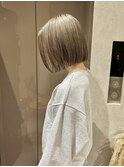 切りっぱなしボブ/グレージュ/20代30代40代/横浜