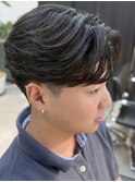 曲がる縮毛矯正/縮毛矯正/センターパート/千葉駅/千葉/齊藤大樹