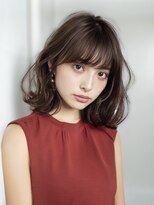プラス セカンド ヘア(Plus 2nd) ショコラブラウン×ミディアム ウェーブ巻き