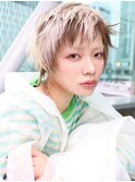 【チックタック】ハイトーンショート/ベージュヘア