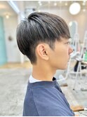 メンズショートツーブロック刈り上げ韓国風マッシュ短髪ビジネス