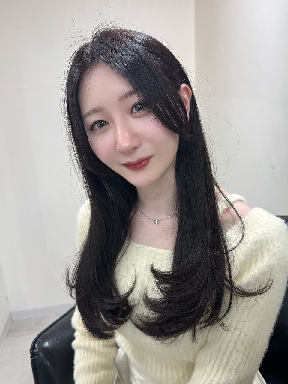 ファム(Fann.)&nbsp;髪質改善 UPTOGLOSS レイヤー ワンカール 艶髪 顔まわり 黒髪