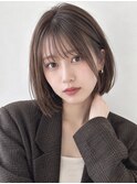 20代普通毛｜重さを抑える軽やかまとまりボブ