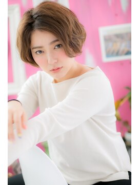 ミック 日暮里店(miq) リラクシーなノーバングの《大人ボブ》