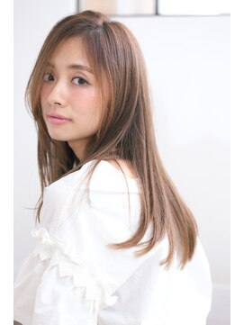 ワク(WAKU) 【WAKU】広がりを抑えた艶かなストレートスタイル大人かわいい