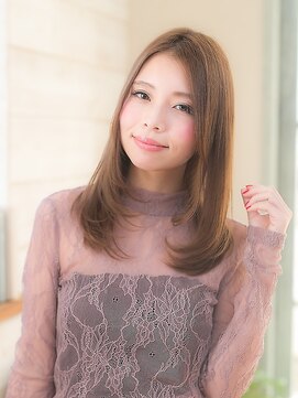 オーブ ヘアー アムール 学芸大学店(AUBE HAIR amour) センターパートがオシャレ★ストレートスタイル