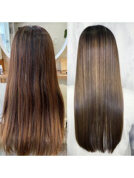 アンフィシュピトロワ(AnFye spi tlow) ハイライトの方をジュエリーシステム×LULUTr×縮毛矯正で艶髪♪