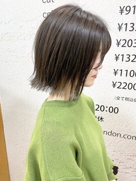 モリオ フロム ロンドン サッポロファクトリー店(morio FROM LONDON) 【morio】札幌ボブ　ぱつっと外ハネナチュラルボブ