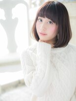 モッズ ヘア 福岡姪浜店(mod's hair) *mod's姪浜*大人可愛いぱっつん前髪マットブラウン前下がりボブf