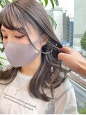 イヤリングカラー/グレー/インナーカラー/成人式/卒業式/737