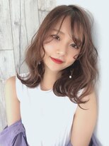 アクロス ヘアー デザイン 蒲田東口(across hairdesign) コーラルピンクベージュゆるふわウェーブ