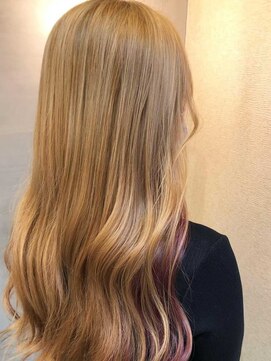 ビューティーヘア ケア 東尾道店(beauty Hair Care) ケアブリーチ×イ ンナーカラー／パープル
