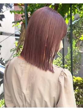 クラルス バイ アルティナ 溝の口店(Clarus by artina) ロブ_ワンレングスボブ_ぶつ切りボブ_カッパーブラウン1