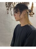 ジェンダーレスヘア×インナーカラー×ハーフアップ