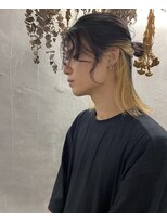 ジェンダーレスヘア×インナーカラー×ハーフアップ