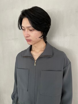 ガリカ 蔵前(Gallica) 【竹之内蔵人】爽やかミディアムセンターパート/艶感メンズ黒髮