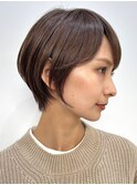 30代40代大人女性/前髪ありショートボブ/ショートヘア/髪質改善