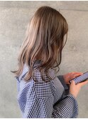 美髪＊ブリーチなしダブルカラーミルクティーグレージュ