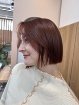 ガーデンエン 表参道(GARDEN eN)&nbsp;レッドオレンジブラウン×切りっぱなしボブ