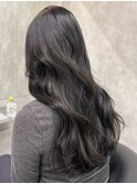 ダークグレージュカラー レイヤースタイル 韓国ヘア