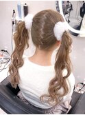 ウェーブ巻きツインテール【クランソア】ヘアセット/心斎橋