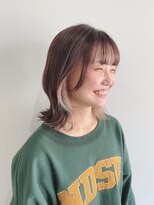 クローズ(cross-z) ボブ×インナーカラー/イヤリングカラー/ミルクティーベージュ