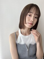レイヤーボブ　レイヤーカット　フェイスレイヤー　透明感カラー