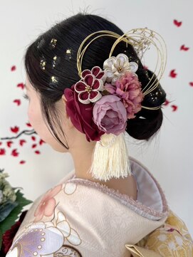 パーティー PAR-TY 芦屋店 【ヘアアレンジ】あみこみスタイル【着付け】