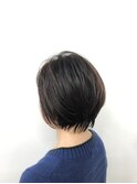20代30代40代前下がりストレート小顔補正立体カット