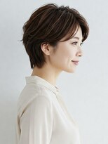 40代/50代/60代ひし形小顔ショートボブ絶壁解消白髪ぼかし△20