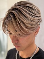 アンサー 渋谷(ANSWER)&nbsp;メンズバレイヤージュカラーハイライトカラーセンターパート